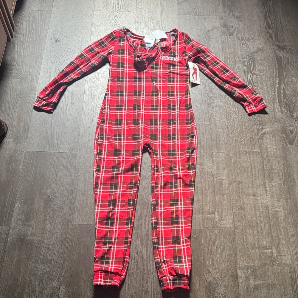 Cozy Red Plaid Women's Footie